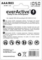 everActive Professional Line R03 AAA 1050 mAh Ni-MH Elem (4 db / csomag)