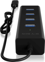 RaidSonic Icy Box IB-HUB1409-C3 USB 3.0 HUB (4 port) Fekete