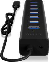 RaidSonic Icy Box IB-HUB1700-C3 USB 3.0 HUB (7 port) Fekete