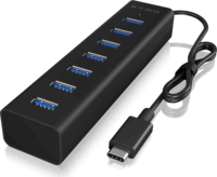 RaidSonic Icy Box IB-HUB1700-C3 USB 3.0 HUB (7 port) Fekete