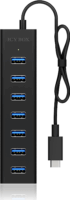 RaidSonic Icy Box IB-HUB1700-C3 USB 3.0 HUB (7 port) Fekete
