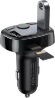 Baseus T-Typed Bluetooth FM Transmitter + Autós 2xUSB töltő LED képernyővel