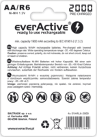 everActive Silver Line EVHRL6-2000 R6 AA 2000 mAh Ni-MH Elem (4 db / csomag)