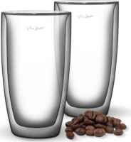 Lamart VASO 380ml Latte Dupla Falú Üveg Pohár Szett 2 Darabos