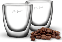 Lamart VASO 80ml Espresso Dupla Falú Üveg Pohár Szett 2 Darabos