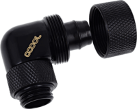 Alphacool 16/10mm G1/4 90° Vízcső csatlakozó - Fekete