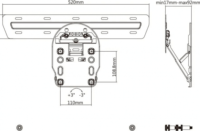 Maclean MC-806 50"-65" Samsung Q TV/Monitor fali tartó Fekete
