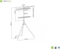 Techly ICA-TR18SAM 45-65" TV LCD/LED/Plazma Univerzális állvány - Fekete