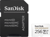 Sandisk 256GB High Endurance microSDXC UHS-I CL10 memóriakártya + Adapter