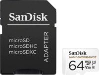 Sandisk 64GB High Endurance microSDXC UHS-I CL10 memóriakártya + Adapter