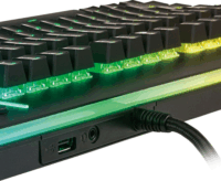 Thermaltake Level 20 RGB Cherry MX Blue USB Gaming Billentyűzet US - Fekete