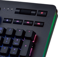 Thermaltake Level 20 RGB Cherry MX Blue USB Gaming Billentyűzet US - Fekete