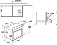 Whirlpool W9 OM2 4S1 P BSS Beépíthető sütő - Fekete