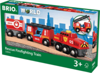 BRIO World Sürgősségi tűzoltó vonat - Piros