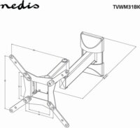 Nedis TVWM31BK 10"-32" LCD TV fali tartó - Fekete