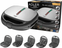 Adler AD 3040 5in1 Szendvicssütő - Fekete/Ezüst