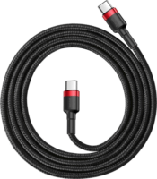 Baseus Cafule USB-C apa - USB-C apa Adat- és töltőkábel 1m - Fekete/Piros