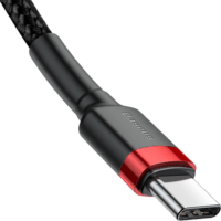 Baseus Cafule USB-C apa - USB-C apa Adat- és töltőkábel 1m - Fekete/Piros