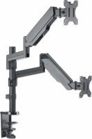 Manhattan 461597 17"-32" Dupla LED/LCD Asztali tartó kar gázrugóval - Fekete (2 kijelző)