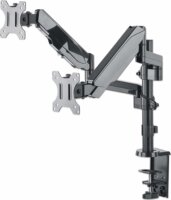 Manhattan 461597 17"-32" Dupla LED/LCD Asztali tartó kar gázrugóval - Fekete (2 kijelző)
