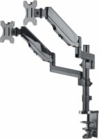 Manhattan 461597 17"-32" Dupla LED/LCD Asztali tartó kar gázrugóval - Fekete (2 kijelző)