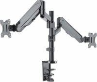 Manhattan 461597 17"-32" Dupla LED/LCD Asztali tartó kar gázrugóval - Fekete (2 kijelző)