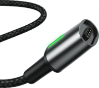 Baseus Magnetic Zinc USB-A apa - Mágneses Lightning apa Adat- és töltőkábel 1m - Fekete