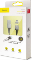 Baseus Magnetic Zinc USB-A apa - Mágneses Lightning apa Adat- és töltőkábel 1m - Fekete