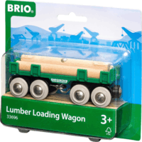 BRIO World Fűrészáru szállító vagon - Zöld