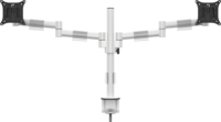 Multibrackets Officeline Dual 15"-30" Kétkaros LCD TV/Monitor asztali tartó kar - Fehér