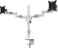 Multibrackets Officeline Dual 15"-30" Kétkaros LCD TV/Monitor asztali tartó kar - Fehér