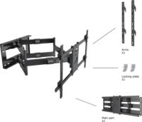 Multibrackets Long Reach 50"-90" LCD TV/Monitor fali tartó Fekete