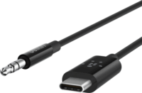 Belkin USB-C apa - 3.5mm Jack apa Összekötő kábel 0.9m - Fekete