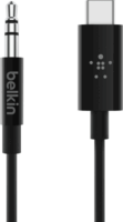 Belkin USB-C apa - 3.5mm Jack apa Összekötő kábel 0.9m - Fekete