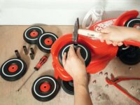 Big Bobby Car Classic Autókhoz pótkerék szett - Fekete