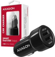 Axagon Autós 2xUSB töltő 24W Fekete