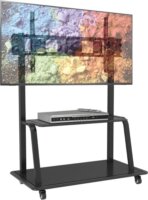 Techly ICA-TR30 55"-100" LCD TV/Monitor tartó mobil állvány - Fekete