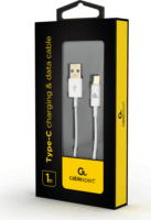 Gembird USB-A apa - USB-C apa Adat- és töltőkábel 1m - Fehér