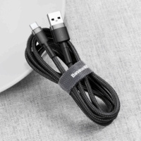 Baseus Cafule USB apa - USB-C apa Adat- és töltőkábel 3m - Szürke/Fekete