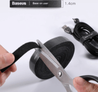 Baseus Rainbow Circle Tépőzáras kábel kötegelő / kábelrendező 3m - Fekete