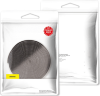 Baseus Rainbow Circle Tépőzáras kábel kötegelő / kábelrendező 3m - Fekete