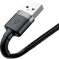 Baseus Cafule USB apa - Lightning apa iPhone töltőkábel 3m - Szürke/Fekete