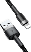 Baseus Cafule USB apa - Lightning apa iPhone töltőkábel 3m - Szürke/Fekete