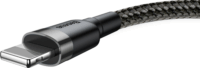 Baseus Cafule USB apa - Lightning apa iPhone töltőkábel 3m - Szürke/Fekete