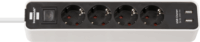 Brennenstuhl Ecolor 4-es elosztó USB-vel 1.5m