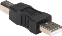 Akyga USB 2.0-A apa - USB 2.0-B apa Adapter - Fekete