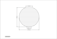 TRIO Paper E27 Függő Mennyezeti Lámpa Búra - Narancssárga