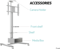 Multibrackets 180 HD Single 55"-80" LCD TV/Monitor gurulós padló állvány Ezüst