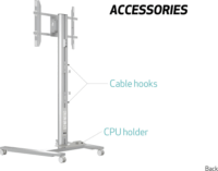 Multibrackets 180 HD Single 55"-80" LCD TV/Monitor gurulós padló állvány Ezüst