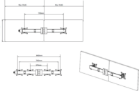 Multibrackets Gaslift 15"-32" LCD TV/Monitor asztali tartó kar - Fehér